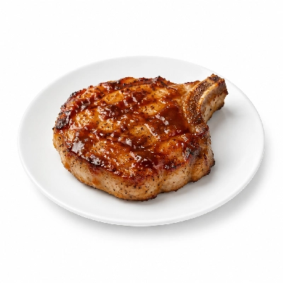 Fit AF Signature Low Carb Apple Butter BBQ Grilled Pork Chop