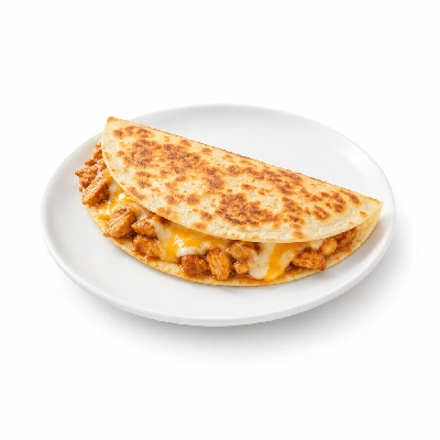 Fit AF Signature Maple Bourbon BBQ Chicken Quesadilla on Low Carb Wrap