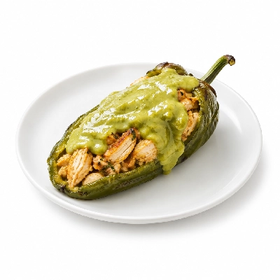 Fit AF Signature Mexican Chicken Stuffed Pepper with Avocado Silk