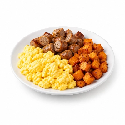 Fit AF Signature Organic Egg Scramble with Apple Turkey Sausage & Sweet Hash