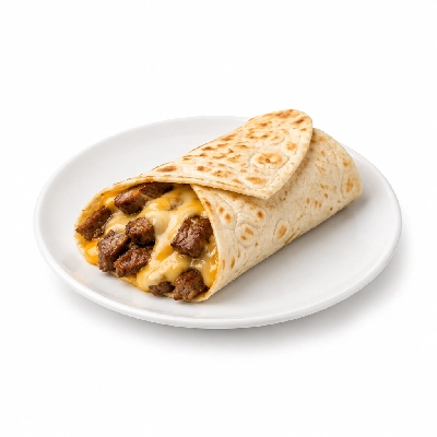 Fit AF Signature Philly Cheesesteak Wrap on Low Carb Tortilla
