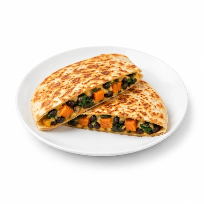 Fit AF Signature Roasted Sweet Potato Black Bean & Spinach Quesadilla on Sprouted Grain