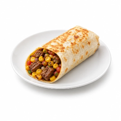 Fit AF Signature Steak Fajita Breakfast Wrap with Roasted Corn Salsa