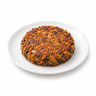 Fit AF Signature Sweet Potato Black Bean Burger with Cilantro-Lime Olive Oil Aioli