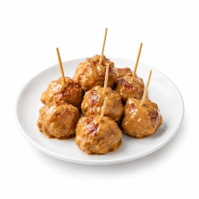 Fit AF Signature Thai Meatball Poppers with Peanut Satay