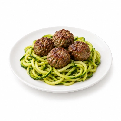 Fit AF Signature Venison Meatballs Over Zucchini Noodles