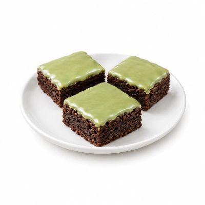 Fit AF Snack Shamrock Shake Glazed Brownies