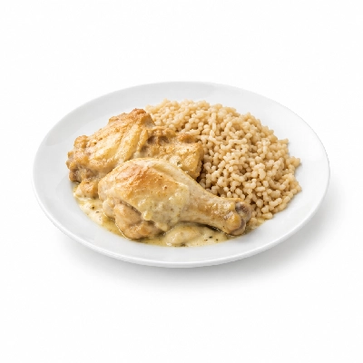 Food 4 Fitness Braised Chicken Lemon Garlic Yoghurt Stir Fry Brown Rice 450g