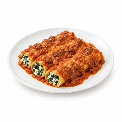 Food 4 Fitness Carlo's Spinach and Ricotta Cannelloni with Beef Bolognese Sauce 350g