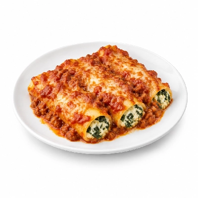 Food 4 Fitness Carlo's Spinach and Ricotta Cannelloni with Beef Bolognese Sauce 450g