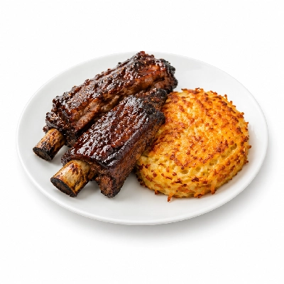 Food 4 Fitness Hickory Smoked Beef Ribs Cheesy Potato Rosti Bake 250g