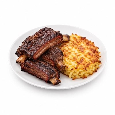 Food 4 Fitness Hickory Smoked Beef Ribs Cheesy Potato Rosti Bake 350g