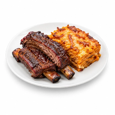 Food 4 Fitness Hickory Smoked Beef Ribs Cheesy Sweet Potato Rosti Bake 250g
