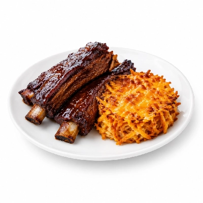 Food 4 Fitness Hickory Smoked Beef Ribs Cheesy Sweet Potato Rosti Bake 450g