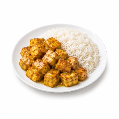 Food 4 Fitness High Protein Tofu with Honey Mustard Stir Fry Basmati Rice 350g