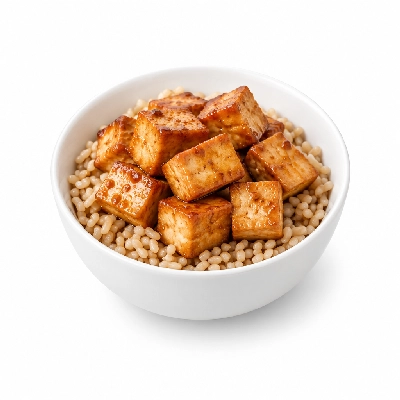 Food 4 Fitness High Protein Tofu with Honey Mustard Stir Fry Brown Rice 250g