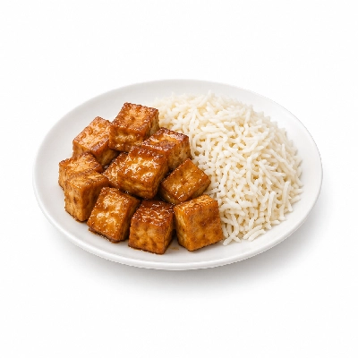 Food 4 Fitness High Protein Tofu with Honey Soy and Lemon Stir Fry Basmati Rice 350g