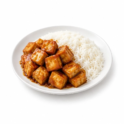 Food 4 Fitness High Protein Tofu with Honey Soy and Lemon Stir Fry Basmati Rice 450g