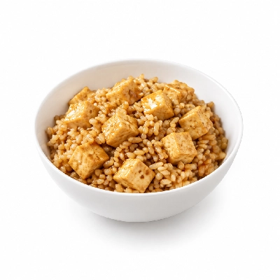 Food 4 Fitness High Protein Tofu with Honey Soy and Lemon Stir Fry Brown Rice 250g