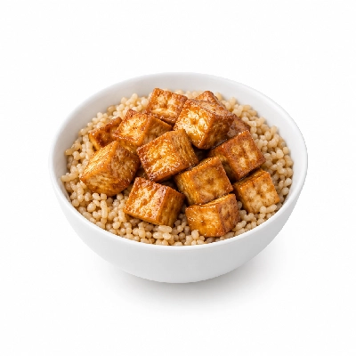 Food 4 Fitness High Protein Tofu with Honey Soy and Lemon Stir Fry Brown Rice 350g