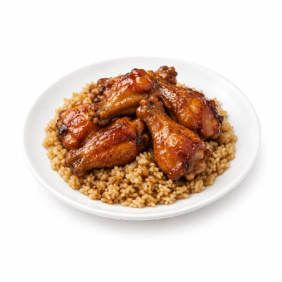 Food 4 Fitness Honey-Glazed Char Sui Chicken Drumettes Stir Fry Brown Rice 350g