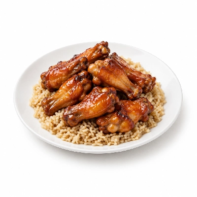 Food 4 Fitness Honey-Glazed Char Sui Chicken Drumettes Stir Fry Brown Rice 450g