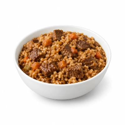 Food 4 Fitness Italian Diced Grass Fed Beef Casserole Brown Rice 250g