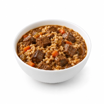 Food 4 Fitness Italian Diced Grass Fed Beef Casserole Brown Rice 350g