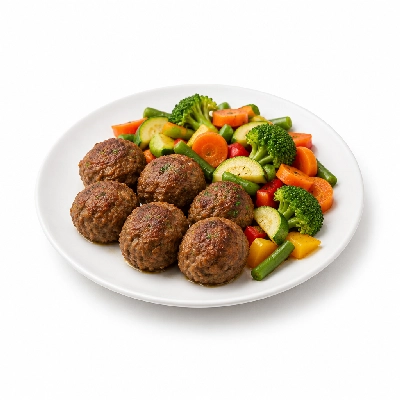 Food 4 Fitness Middle Eastern Kofta Balls Seasonal Mix Veg 350g