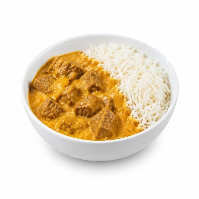 Food 4 Fitness Mild Korma Beef Curry Basmati Rice 250g