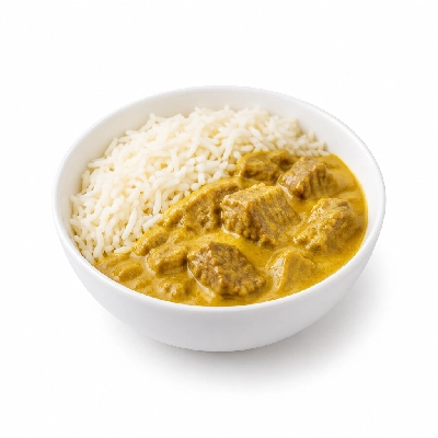 Food 4 Fitness Mild Korma Beef Curry Basmati Rice 350g