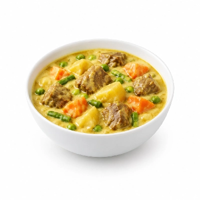 Food 4 Fitness Mild Korma Beef Curry Seasonal Mix Veg 350g