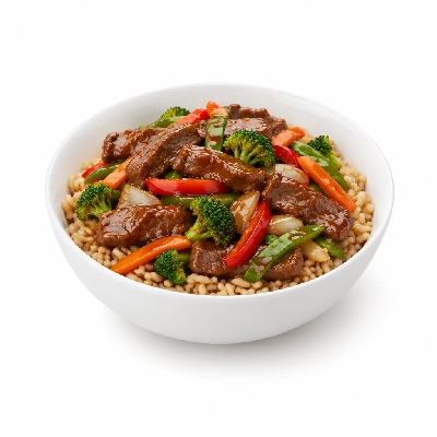Food 4 Fitness Mongolian Beef Hot Pot Stir Fry Brown Rice 450g