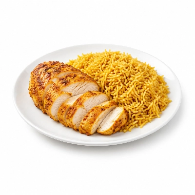 Food 4 Fitness Oven Roasted Chicken Breast Satay Basmati Rice 250g