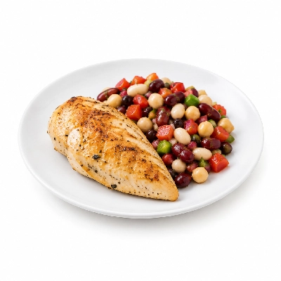 Food 4 Fitness Refreshing Bean Medley Salad with Roasted Chicken Breast 450g
