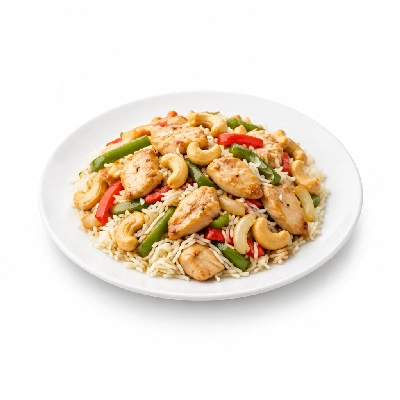 Food 4 Fitness Stir Fry Chicken & Cashew Nut Basmati Rice 250g