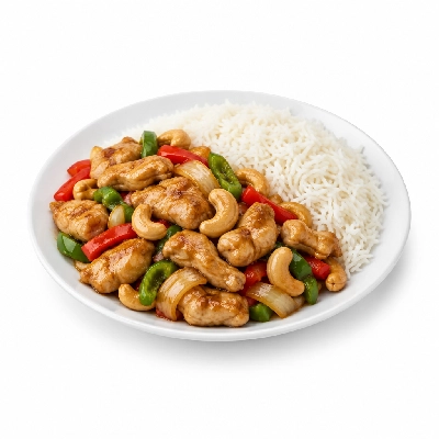 Food 4 Fitness Stir Fry Chicken & Cashew Nut Basmati Rice 350g
