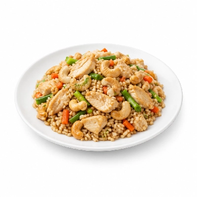 Food 4 Fitness Stir Fry Chicken & Cashew Nut Brown Rice 250g