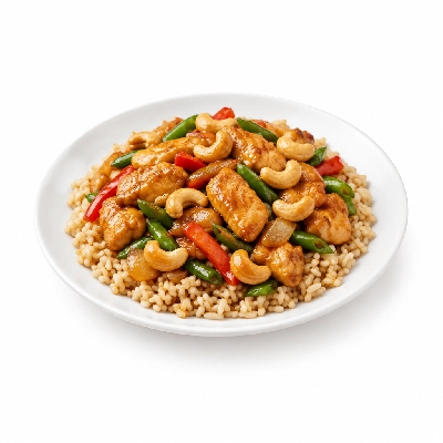 Food 4 Fitness Stir Fry Chicken & Cashew Nut Brown Rice 350g