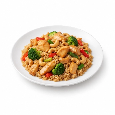 Food 4 Fitness Stir Fry Chicken & Cashew Nut Brown Rice 450g
