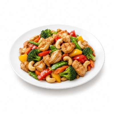 Food 4 Fitness Stir Fry Chicken & Cashew Nut Seasonal Mix Veg 350g