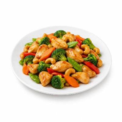 Food 4 Fitness Stir Fry Chicken & Cashew Nut Seasonal Mix Veg 450g