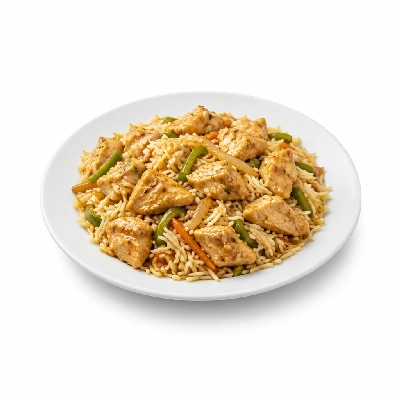 Food 4 Fitness Stir Fry Chicken Garlic Ginger Basmati Rice 350g
