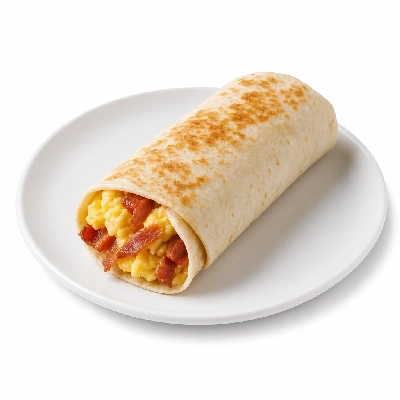 Fosters Freeze Breakfast Burrito with Bacon