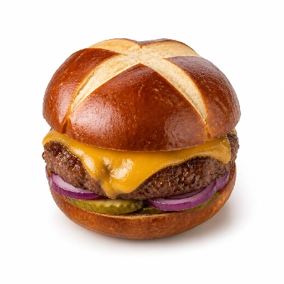 Fosters Freeze Burgers Sandwiches Club Pretzel Bun