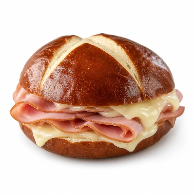 Fosters Freeze Burgers Sandwiches Ham Swiss Pretzel Bun