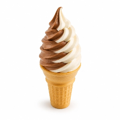 Fosters Freeze Ice Cream Half & Half Soft Serve Cone Junior