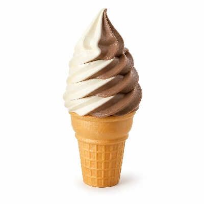 Fosters Freeze Ice Cream Half & Half Soft Serve Cone Large