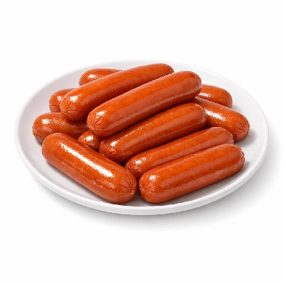 Frankfurter meat and poultry cooked boiled