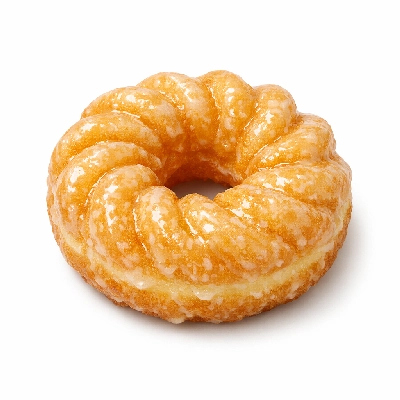French cruller doughnut glazed